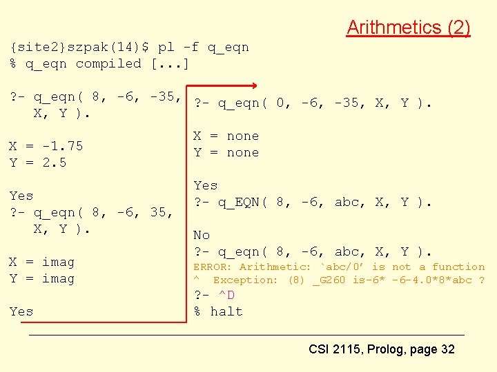 Arithmetics (2) {site 2}szpak(14)$ pl -f q_eqn % q_eqn compiled [. . . ]