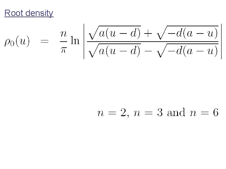 Root density 