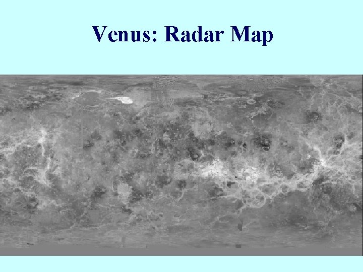 Venus: Radar Map 