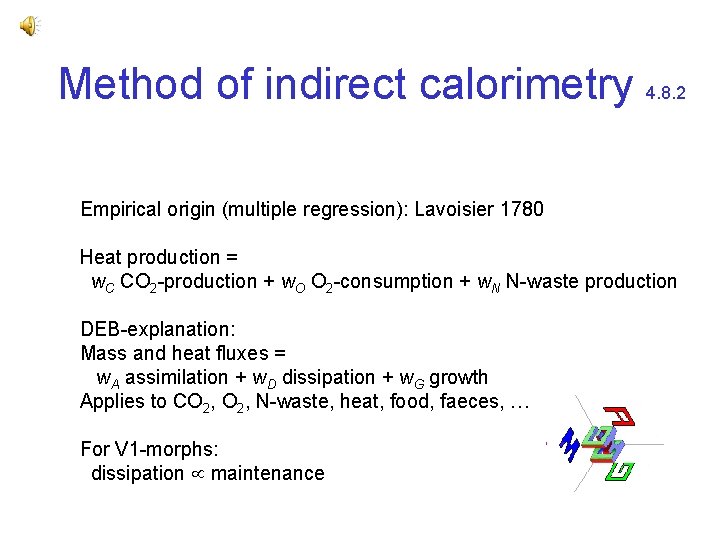 Method of indirect calorimetry 4. 8. 2 Empirical origin (multiple regression): Lavoisier 1780 Heat