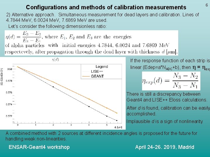 Configurations and methods of calibration measurements 6 2) Alternative approach. Simultaneous measurement for dead