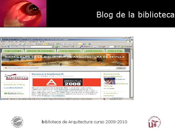 Blog de la biblioteca de Arquitectura curso 2009 -2010 