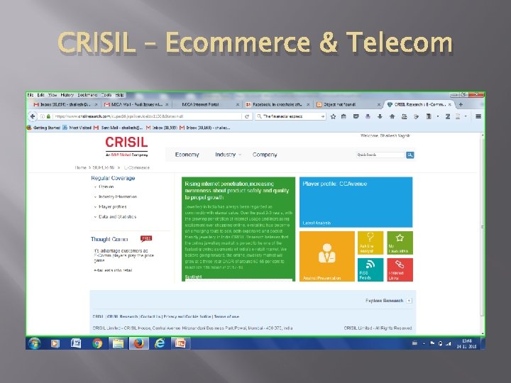 CRISIL – Ecommerce & Telecom 