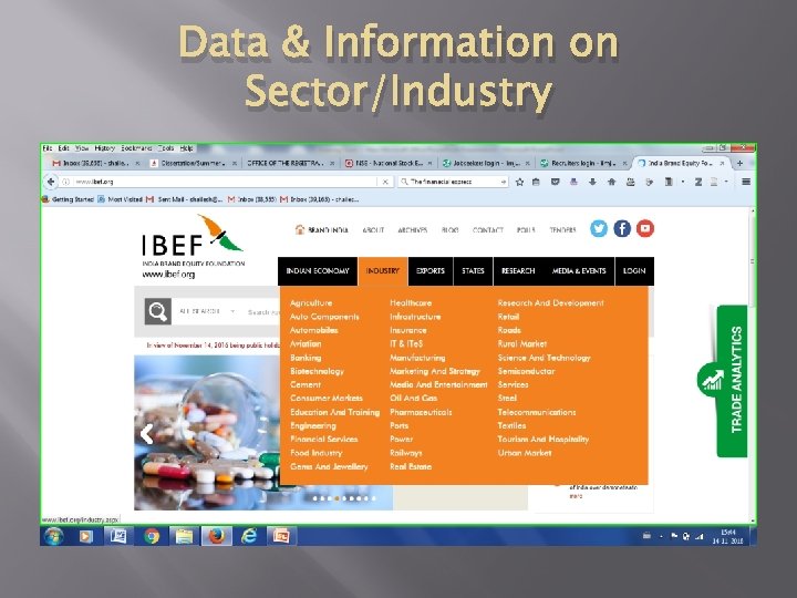 Data & Information on Sector/Industry 