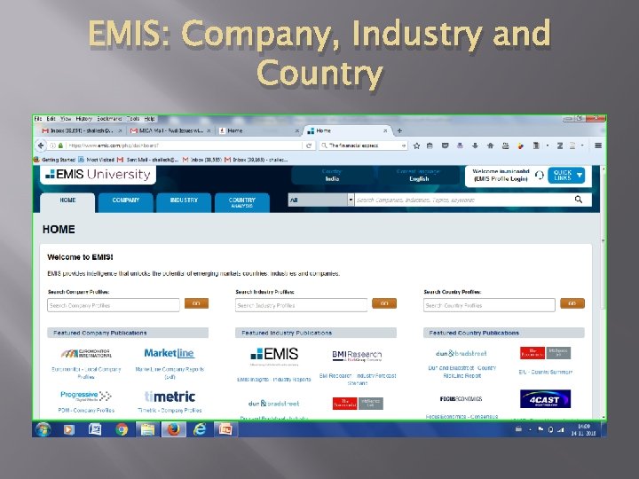 EMIS: Company, Industry and Country 
