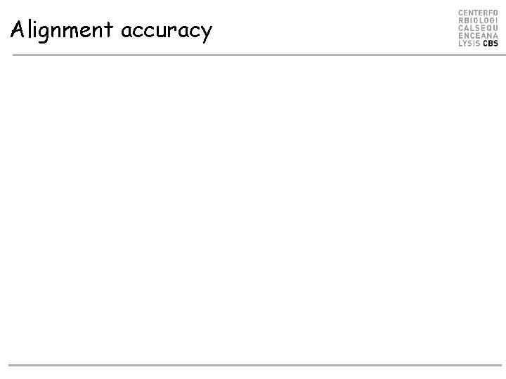 Alignment accuracy 