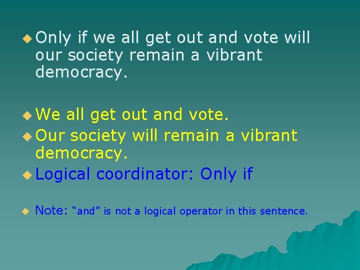 u Only if we all get out and vote will our society remain a