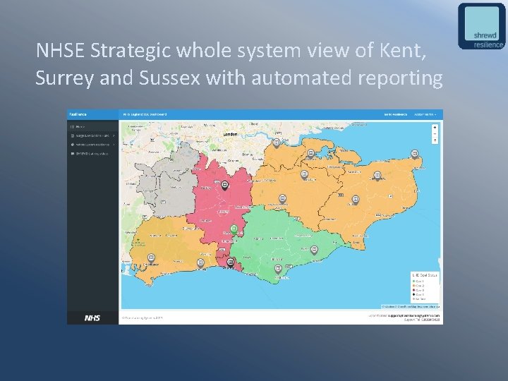 NHSE Strategic whole system view of Kent, Surrey and Sussex with automated reporting 