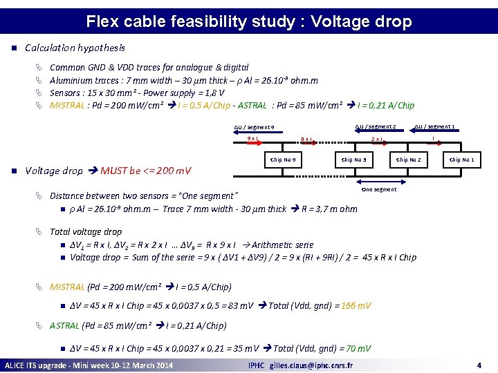 Flex cable feasibility study : Voltage drop n Calculation hypothesis Ä Common GND &
