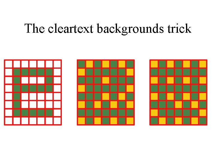 The cleartext backgrounds trick 