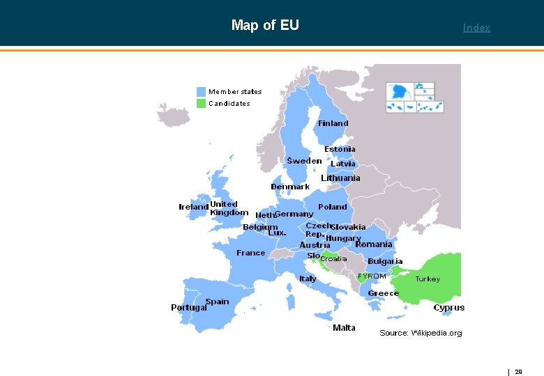 Map of EU Index 29 