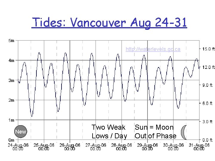 Tides: Vancouver Aug 24 -31 http: //waterlevels. gc. ca New Two Weak Lows /