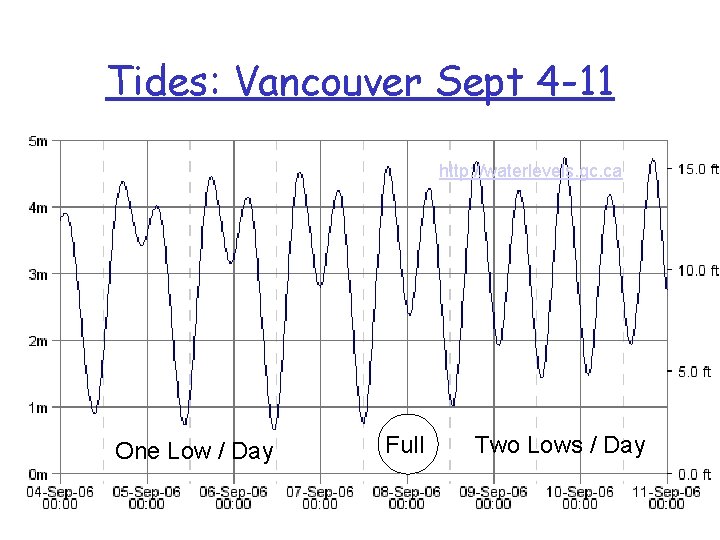 Tides: Vancouver Sept 4 -11 http: //waterlevels. gc. ca One Low / Day Full