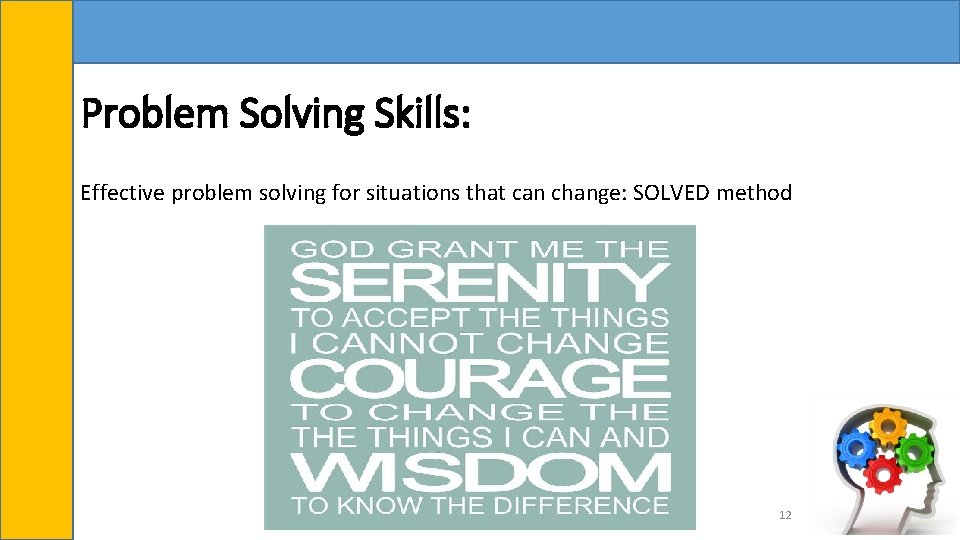 Problem Solving Skills: Effective problem solving for situations that can change: SOLVED method 12