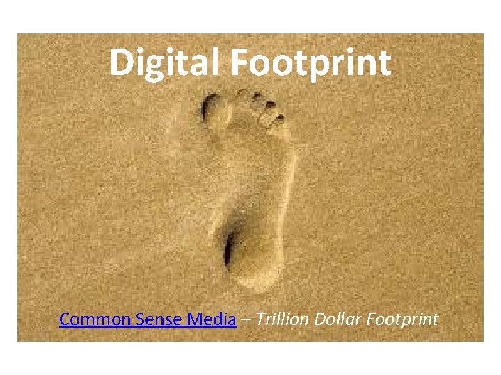 Digital Footprint Common Sense Media – Trillion Dollar Footprint 