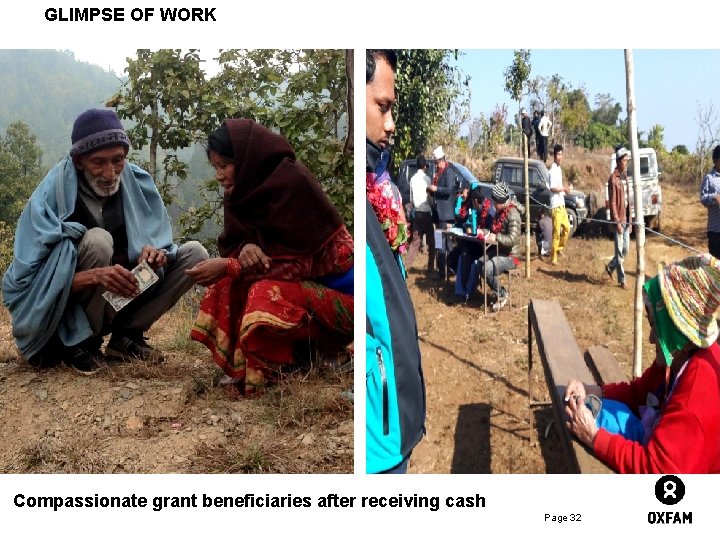 GLIMPSE OF WORK Compassionate grant beneficiaries after receiving cash Page 32 