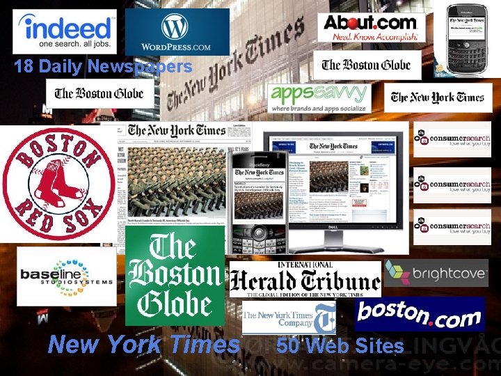 18 Daily Newspapers New York Times 50 Web Sites 