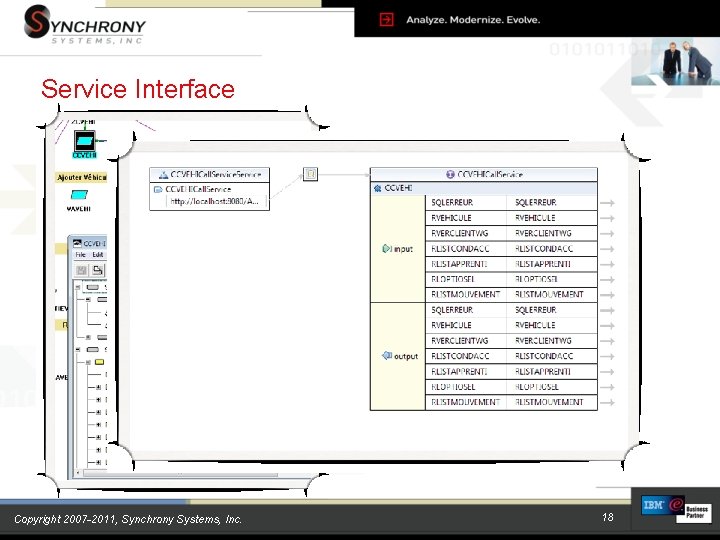 Service Interface Copyright 2007 -2011, Synchrony Systems, Inc. 18 