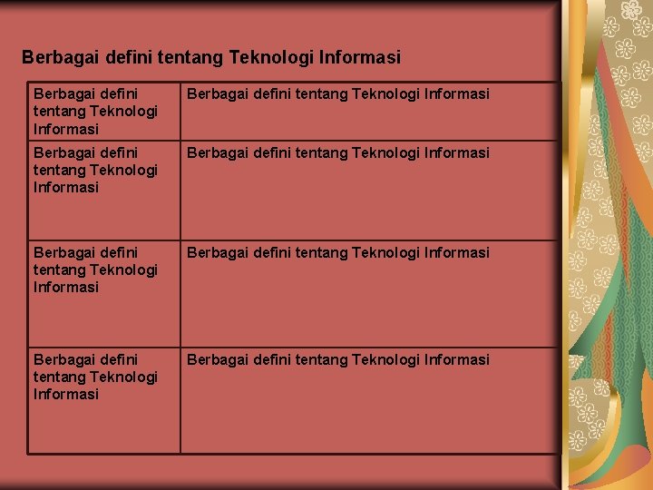 Berbagai defini tentang Teknologi Informasi Berbagai defini tentang Teknologi Informasi Berbagai defini tentang Teknologi