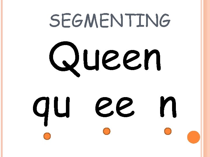 SEGMENTING Queen qu ee n 