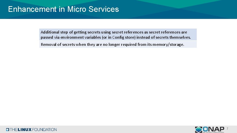 Enhancement in Micro Services Additional step of getting secrets using secret references as secret