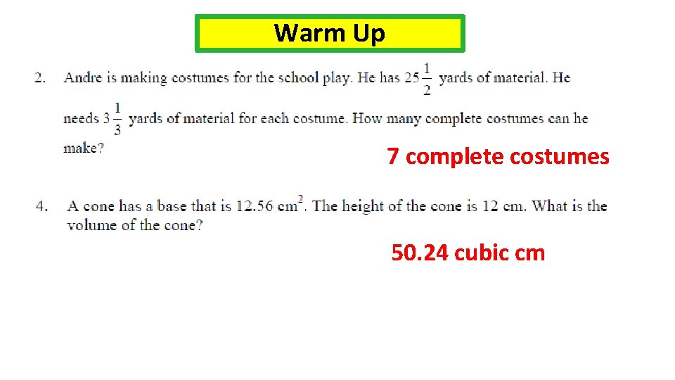 Warm Up 7 complete costumes 50. 24 cubic cm 