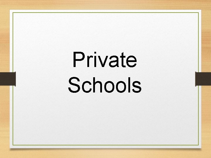 Private Schools 