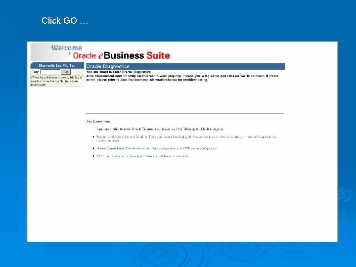 Click GO … 