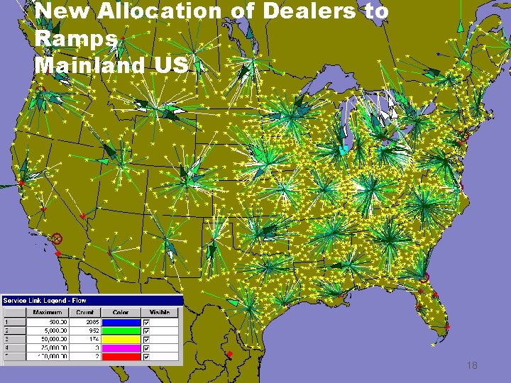 New Allocation of Dealers to Ramps Mainland US 18 