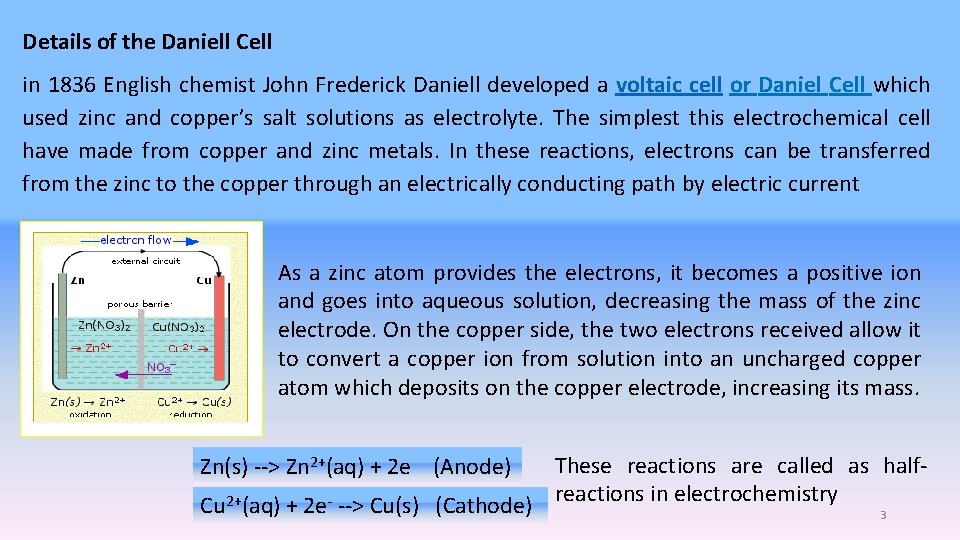 Details of the Daniell Cell in 1836 English chemist John Frederick Daniell developed a