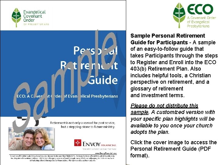 Sample Personal Retirement Guide for Participants - A sample of an easy-to-follow guide that