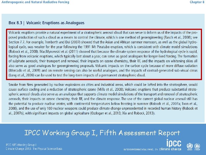 IPCC Working Group I, Fifth Assessment Report 