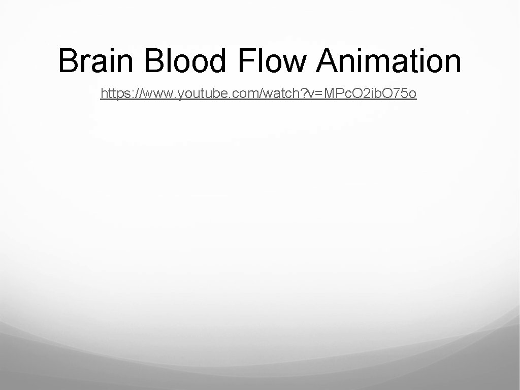 Brain Blood Flow Animation https: //www. youtube. com/watch? v=MPc. O 2 ib. O 75