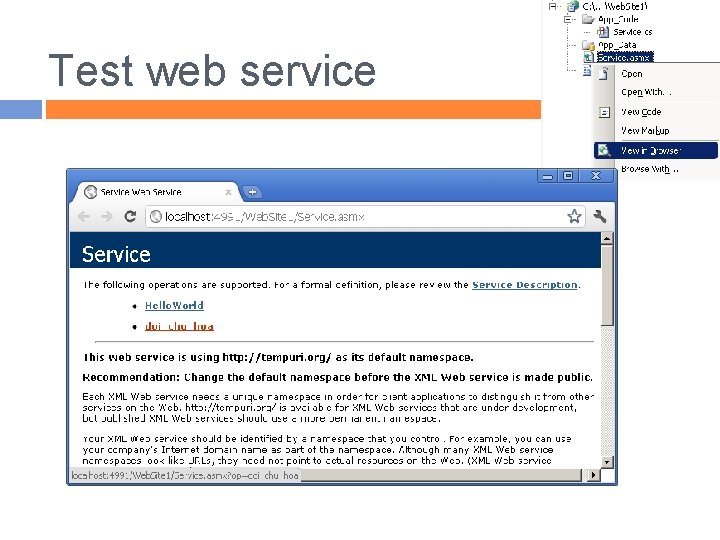 Test web service 