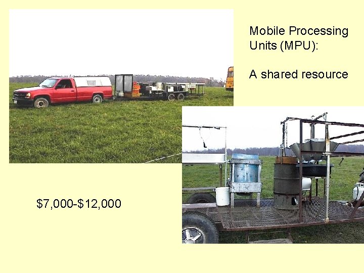 Mobile Processing Units (MPU): A shared resource $7, 000 -$12, 000 