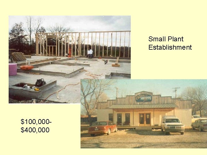 Small Plant Establishment $100, 000$400, 000 