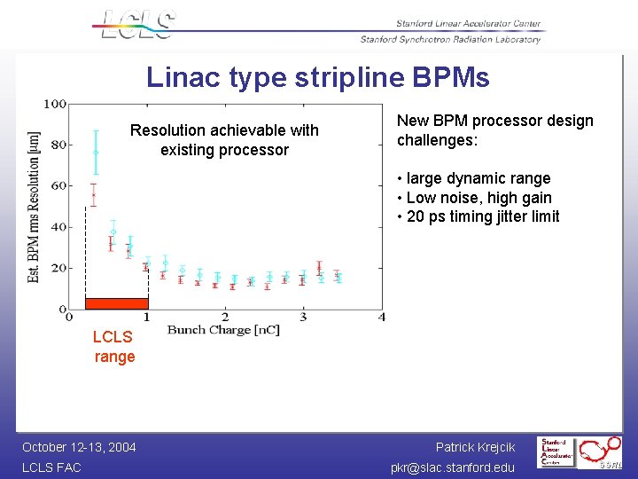 Linac type stripline BPMs Resolution achievable with existing processor New BPM processor design challenges: