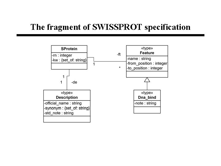 The fragment of SWISSPROT specification 