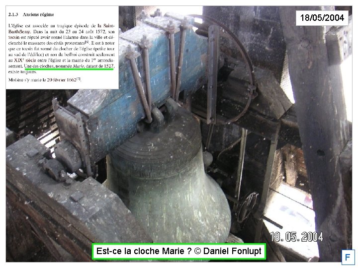 18/05/2004 Est-ce la cloche Marie ? © Daniel Fonlupt F 