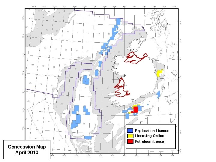 Exploration Licence Licensing Option Petroleum Lease Concession Map April 2010 