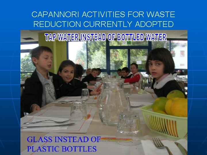CAPANNORI ACTIVITIES FOR WASTE REDUCTION CURRENTLY ADOPTED 