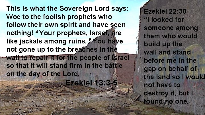 This is what the Sovereign Lord says: Woe to the foolish prophets who follow