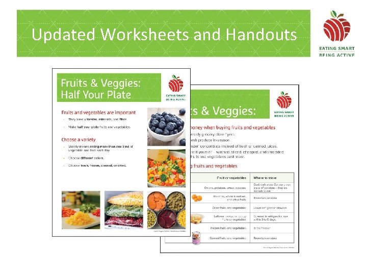 Updated Worksheets and Handouts 