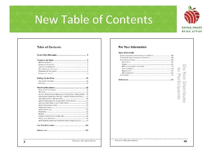 New Table of Contents 