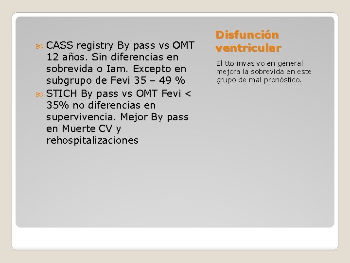  CASS registry By pass vs OMT 12 años. Sin diferencias en sobrevida o