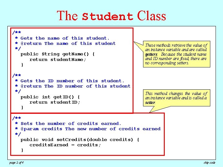 The Student Class /** * Gets the name of this student. * @return The