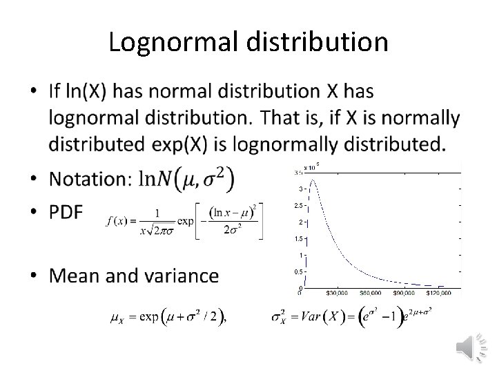 Lognormal distribution • 