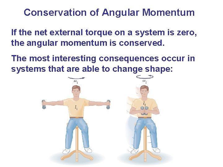 Conservation of Angular Momentum If the net external torque on a system is zero,