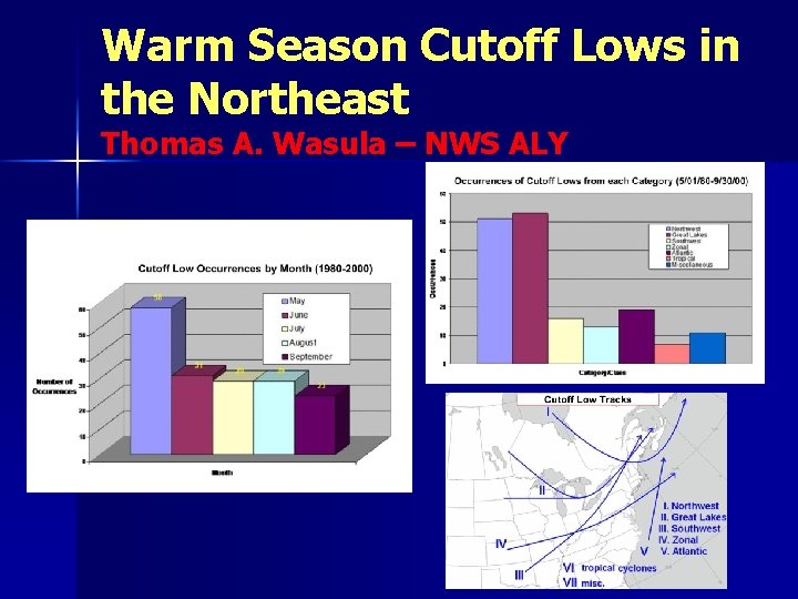 Warm Season Cutoff Lows in the Northeast Thomas A. Wasula – NWS ALY 