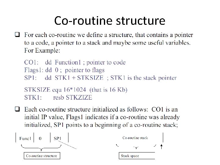 Co-routine structure 